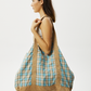 Afends Unisex Millie - Hemp Oversized Tote Bag - Tan Check 