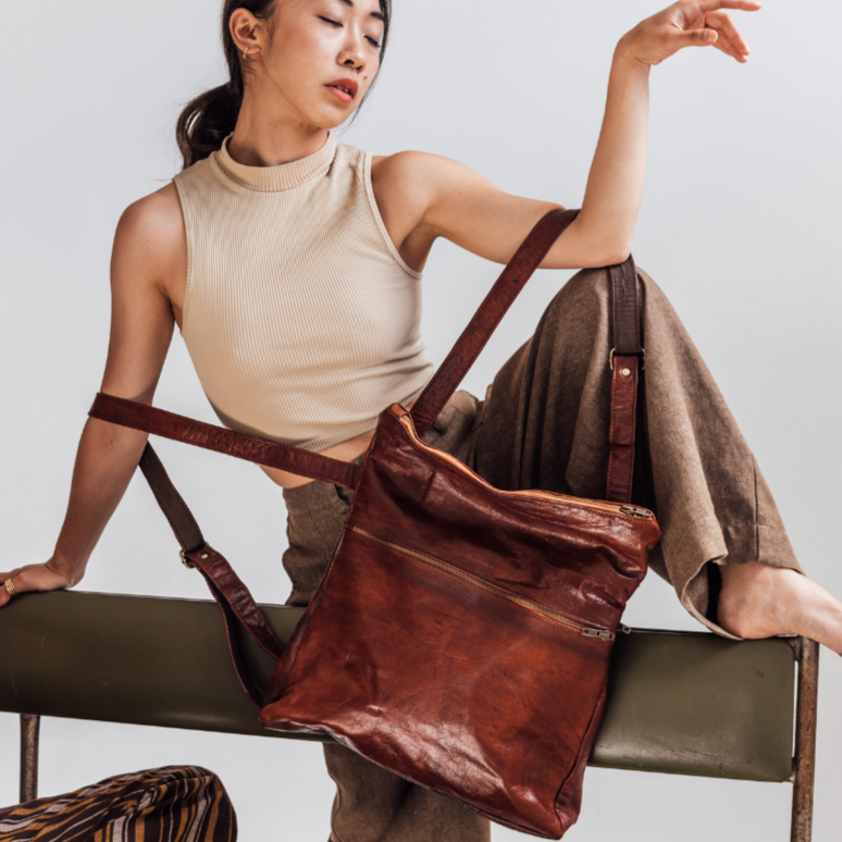 Timmy Leather Tote | Backpack