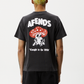 Afends Mens Caught In The Wild - Recycled Boxy Fit Tee - Stone Black 