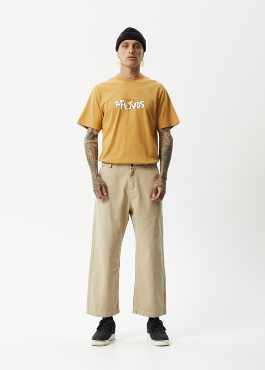 Afends Mens Pablo - Baggy Pants - Cement - Sustainable Clothing - Streetwear