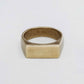 Wide Rectangle Signet Ring In 9CT Gold