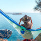 Sky Blue - Recycled Hammock With Straps