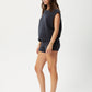 Afends Womens Solace - Organic Knit Bike Shorts - Charcoal 