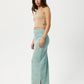 Afends Womens Adi - Recycled Ribbed Maxi Skirt - Blue Stripe 