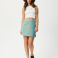 Afends Womens Adi - Hemp Mini Skirt - Blue Stripe 