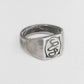 Double Headed Snake Signet Ring In 925 Sterling Silver