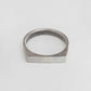 Thin Rectangle Signet Ring In 925 Sterling Silver