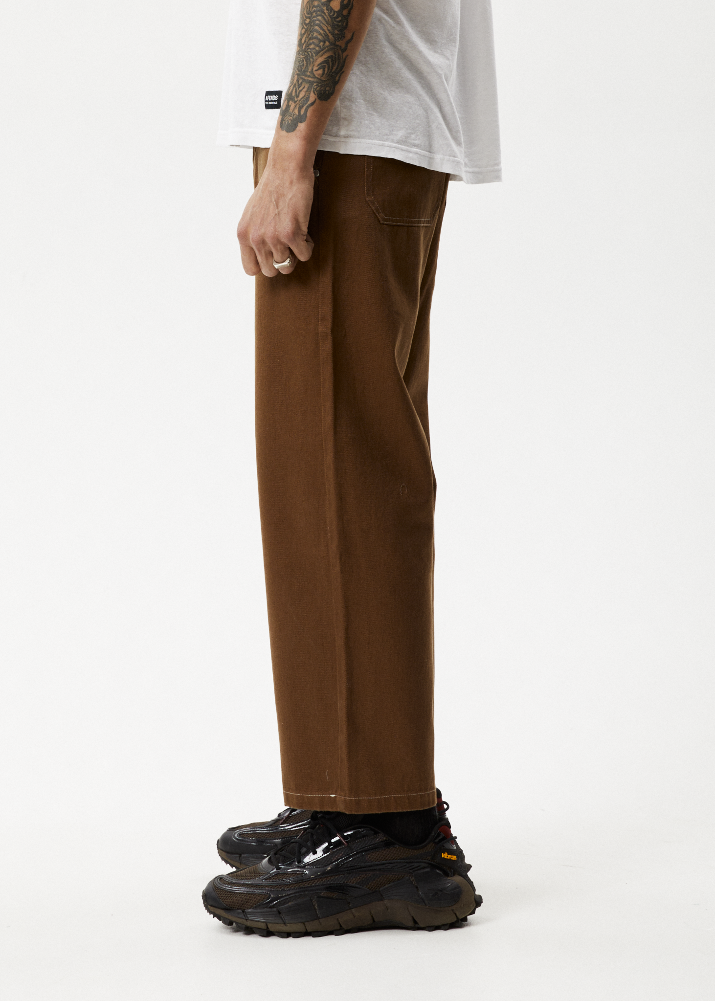 Afends Mens Pablo - Recycled Baggy Pants - Toffee 