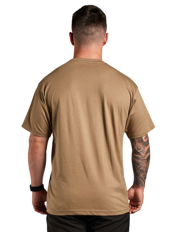 Tacsource 100% Cotton Loose Fit Undergear Tee - 2 X Pack - Tan