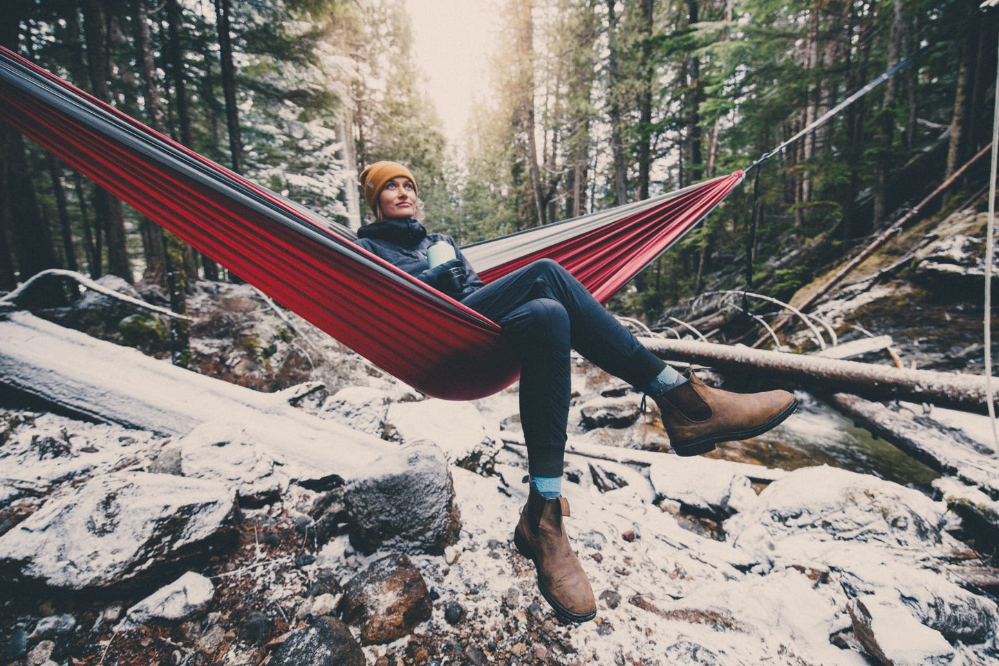 Merlot Red - Recycled Hammock With Straps