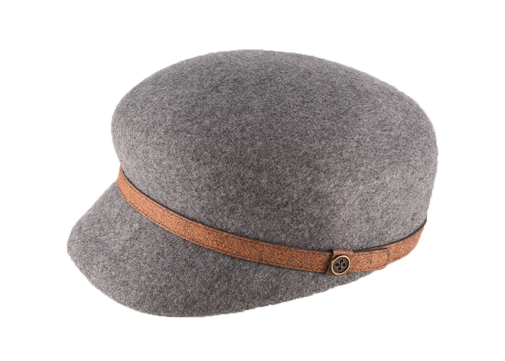 slipway, mottle grey, vintage style wool cap, byron style, byron bay hat, byron bay fashion, street style, australian hat
