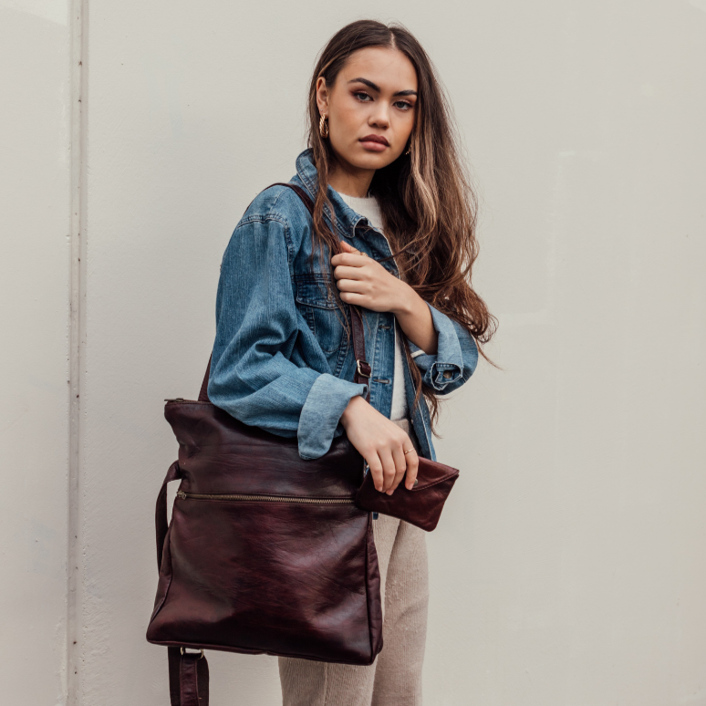 Timmy Leather Tote | Backpack