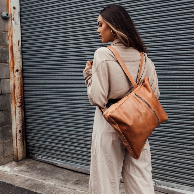 Timmy Leather Tote | Backpack