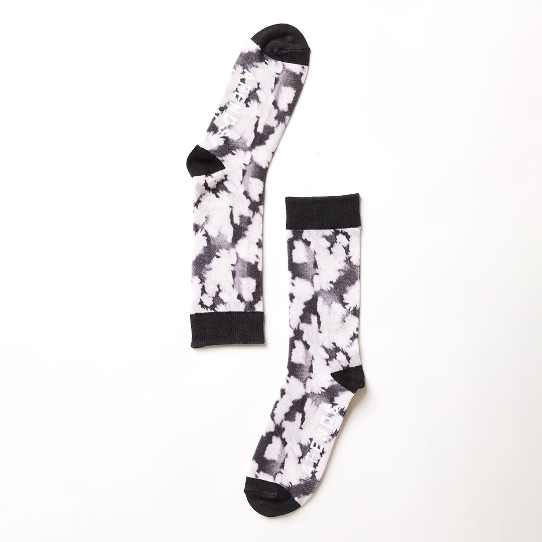 Afends Unisex Linger - Unisex Organic Crew Socks - Black A231665-BLK-OS