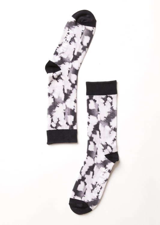 Afends Unisex Linger - Unisex Organic Crew Socks - Black 