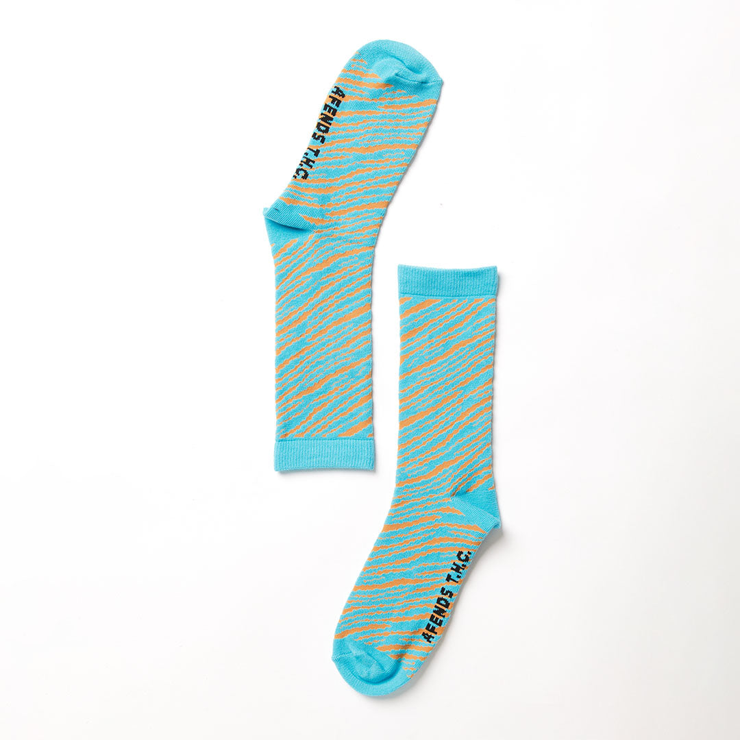 Afends Unisex Adi - Hemp Crew Socks - Blue Stripe A231666-BLS-OS