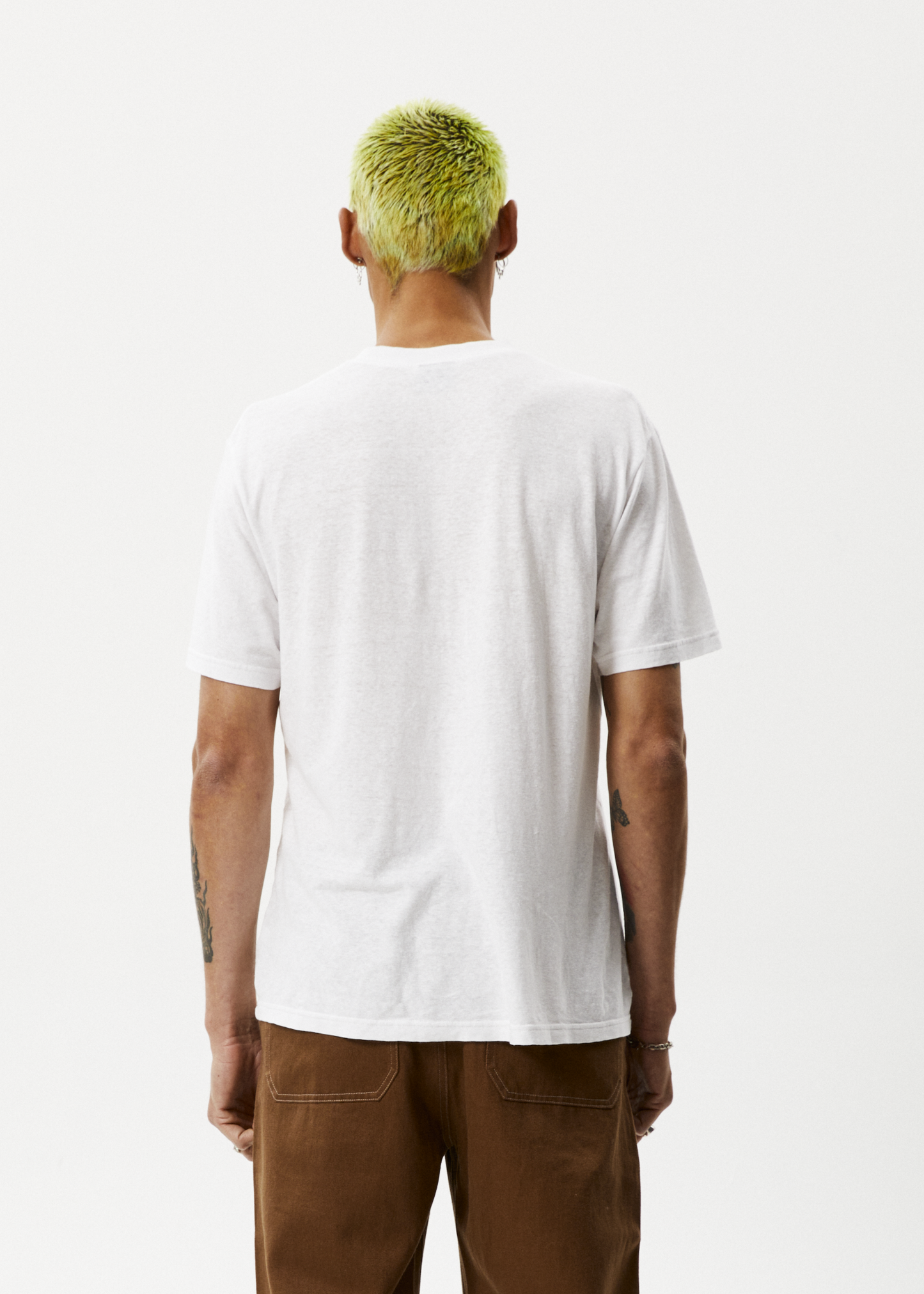 Afends Mens Classic - Hemp Retro T-Shirt - White 