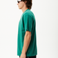 Afends Mens Communication - Retro Graphic T-Shirt - Emerald 