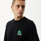 Afends Mens Crops - Retro Logo T-Shirt - Black - Sustainable Clothing - Streetwear