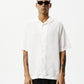 Afends Mens Daily - Hemp Cuban Short Sleeve Shirt - White 