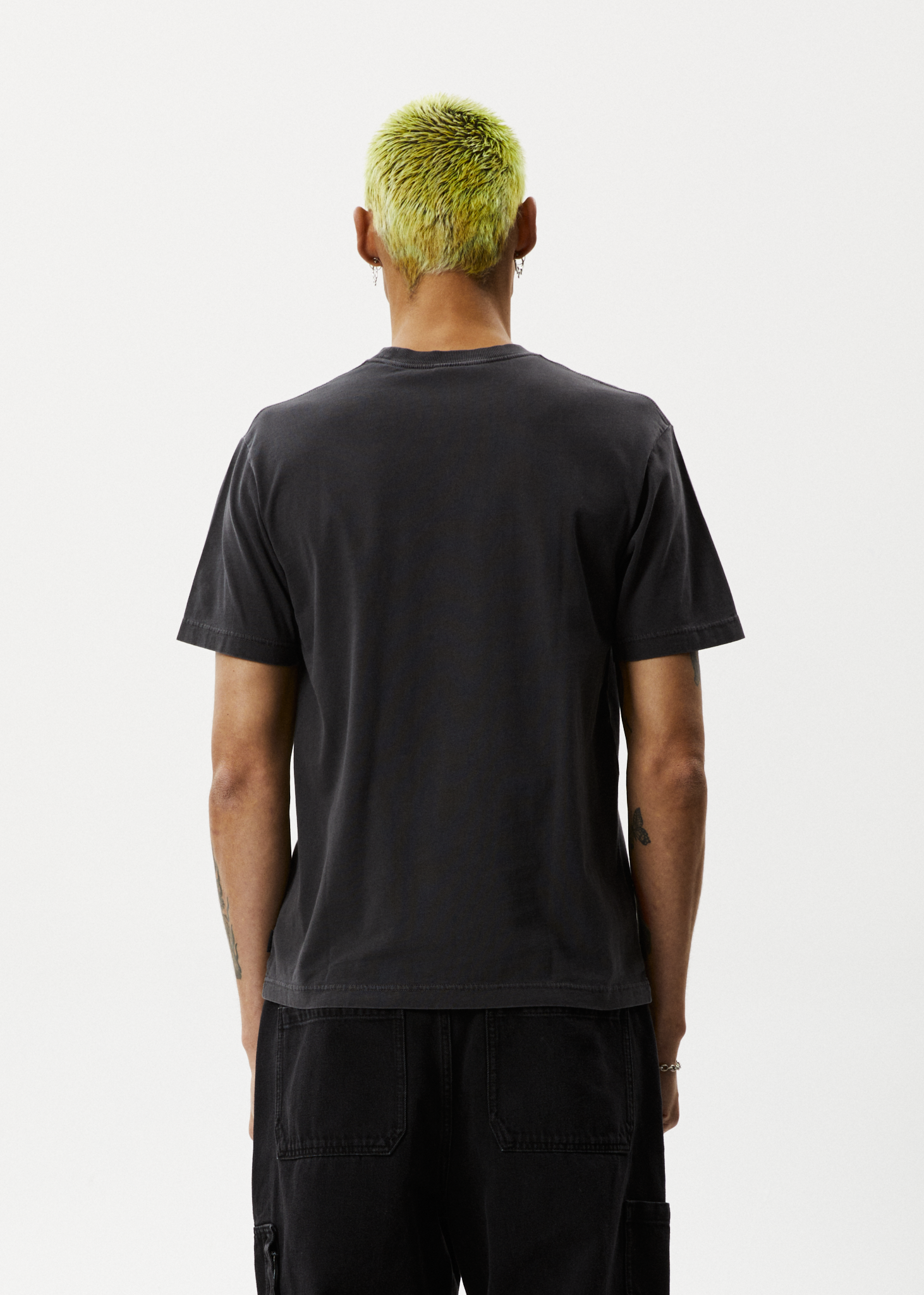 Afends Mens F Plastic - Retro Graphic T-Shirt - Stone Black 