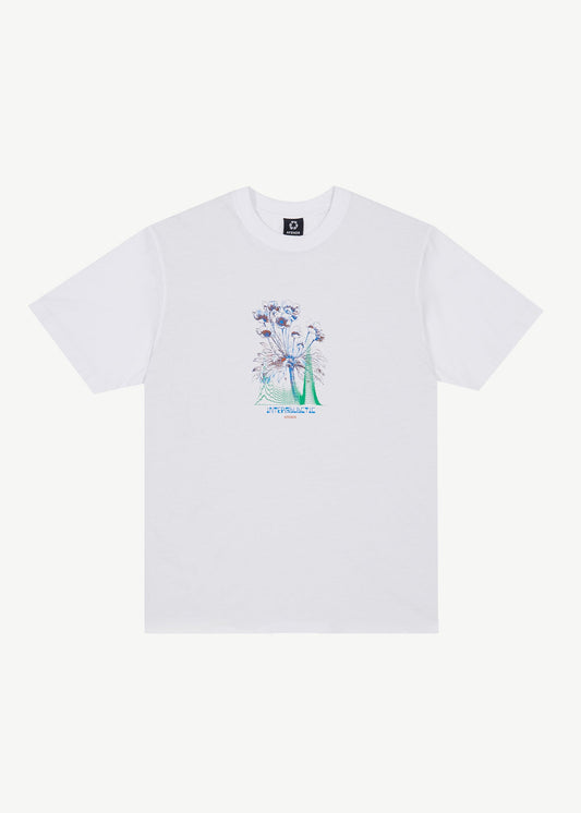 Afends Mens Gardener - Retro Graphic T-Shirt - White 