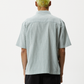 Afends Mens Intergalactic - Short Sleeve Shirt - Emerald Stripe 