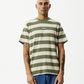 Afends Mens Needle - Recycled Retro Logo T-Shirt - Cypress Stripe 