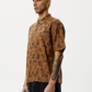 Afends Mens Tradition - Paisley Short Sleeve Shirt - Toffee 