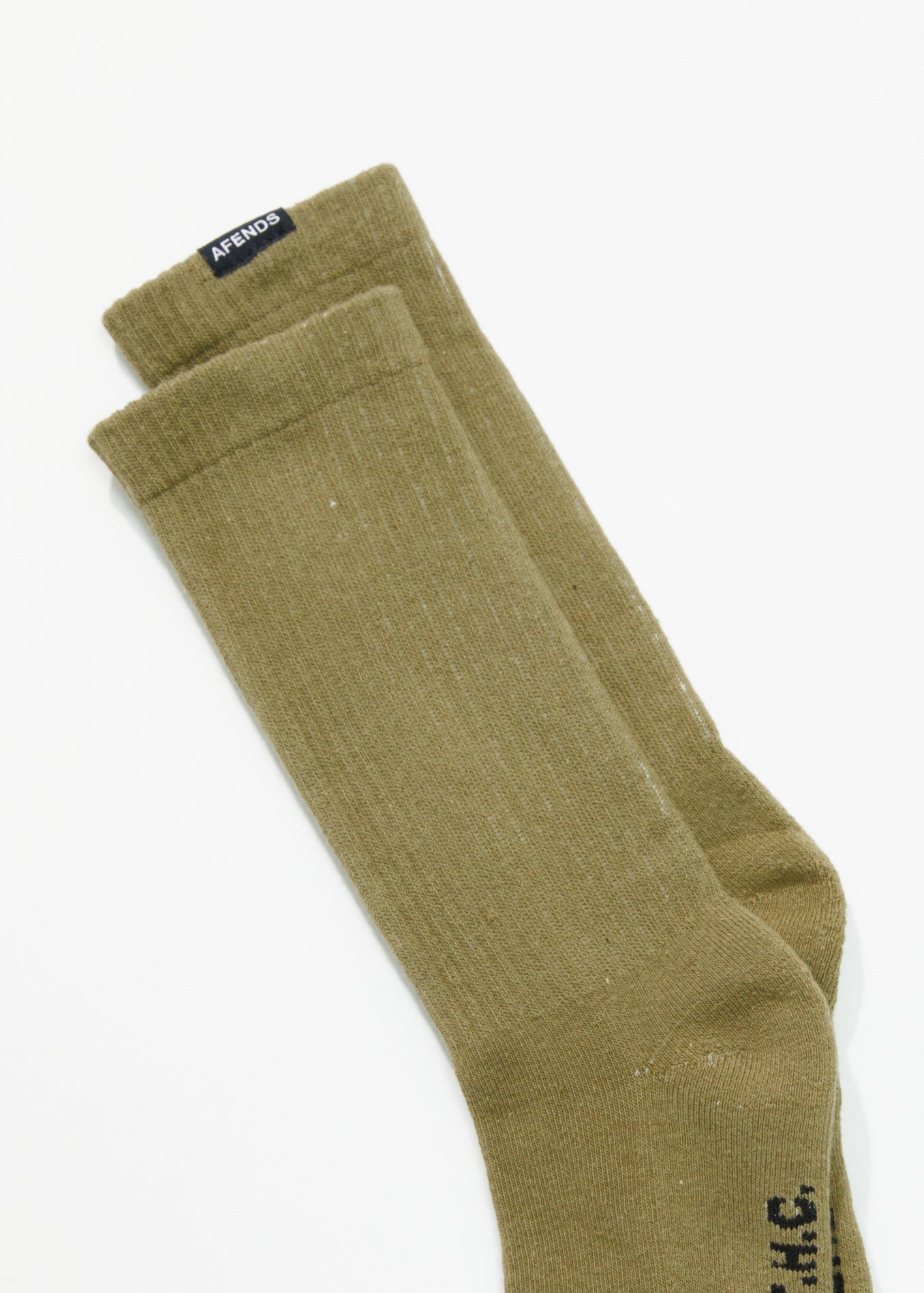 Afends Unisex Everyday - Hemp Crew Socks - Olive 