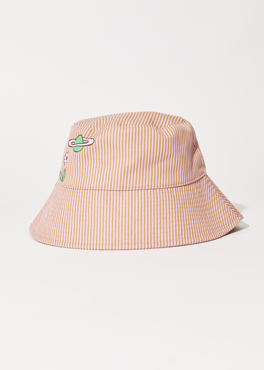 Afends Unisex Night Shade - Bucket Hat - Mustard Stripe A232630-MSR-S/M