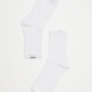 Afends Unisex The Essential - Hemp Ribbed Crew Socks - White - Sustainable Clothing - Streetwear