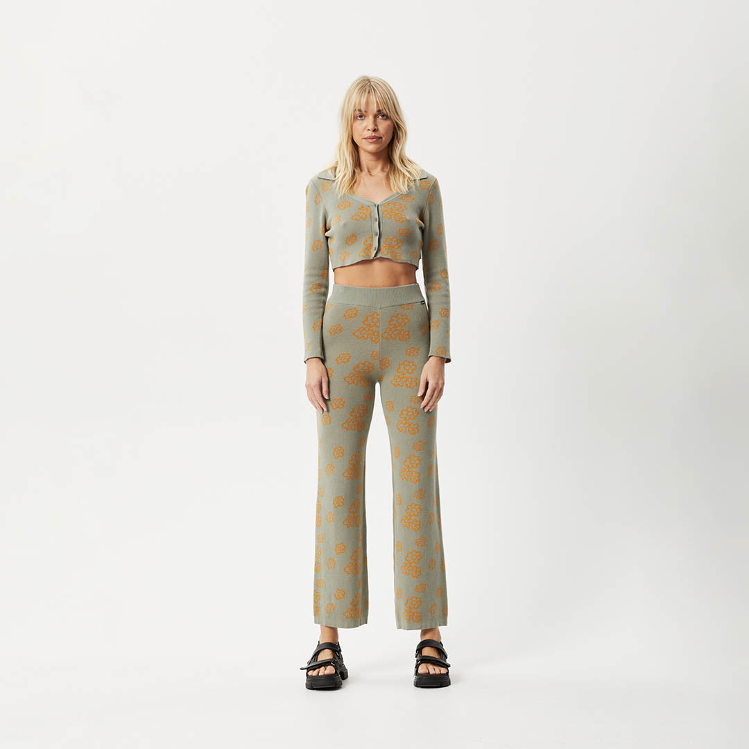 Afends Womens Clara - Knit Pants - Olive - Sustainable Clothing - Streetwear