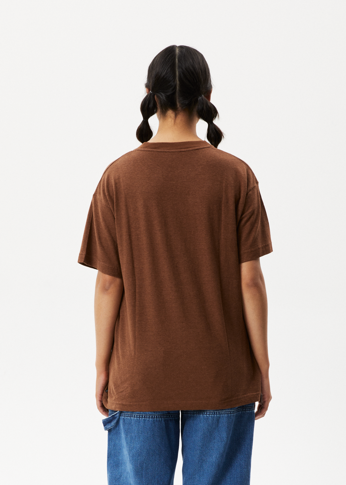 Afends Womens Daisy Slay - Oversized Graphic T-Shirt - Toffee 