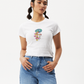 Afends Womens F Plastic - Baby T-Shirt - White 