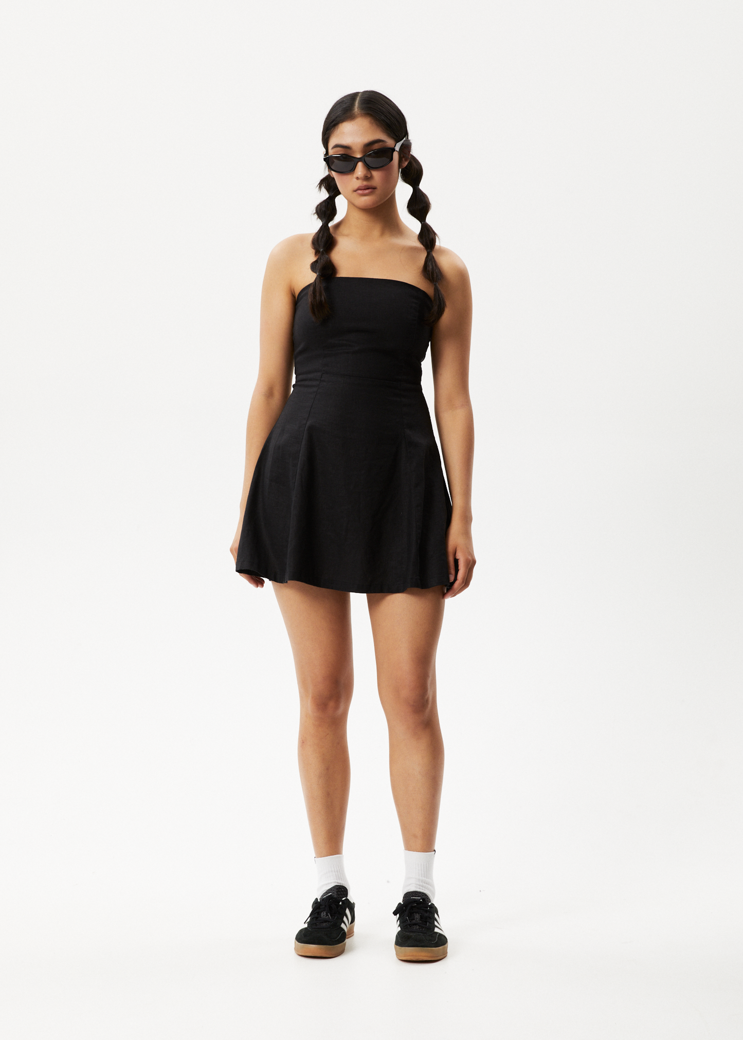 Afends Womens Lilo - Strapless Mini Dress - Black 