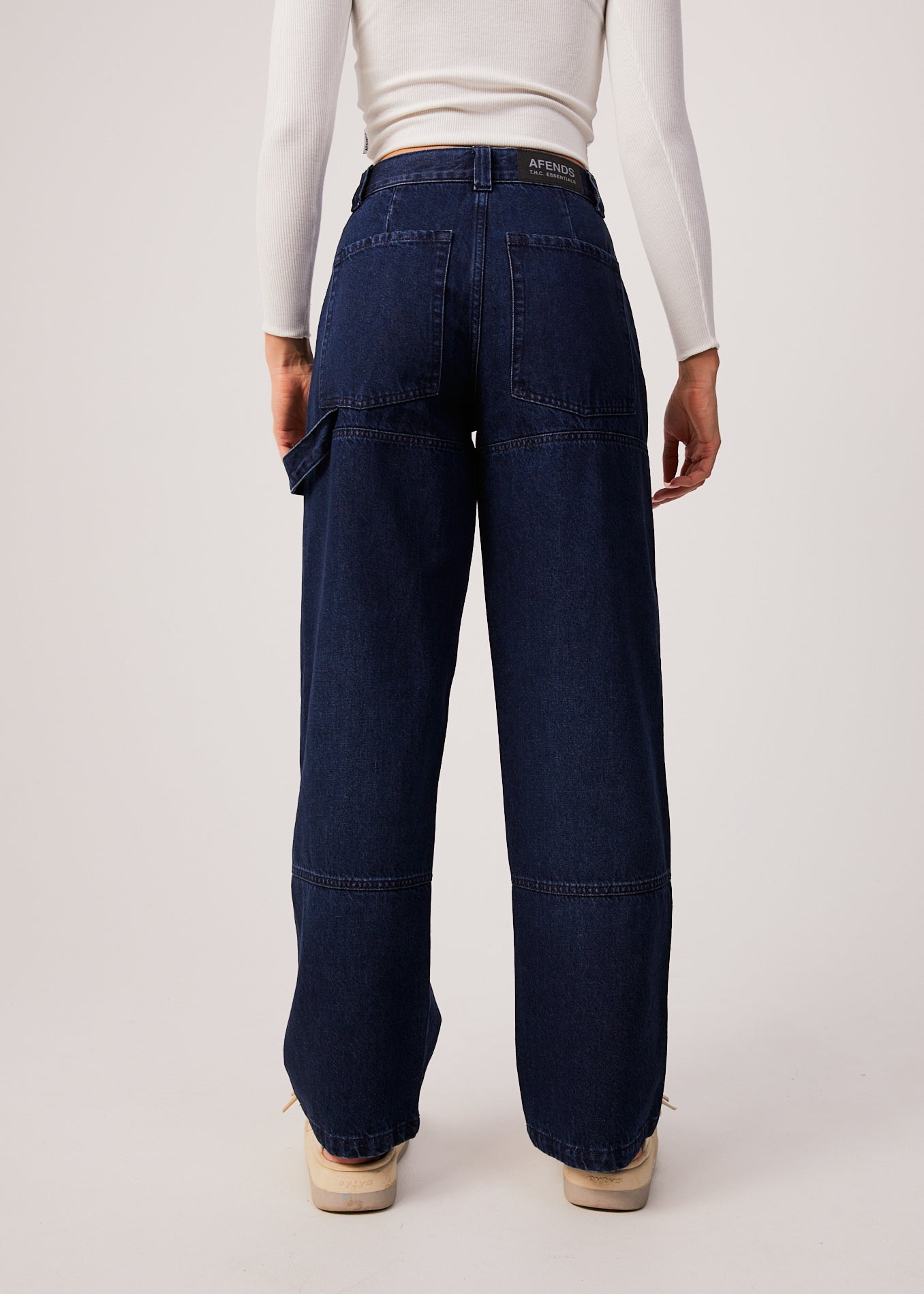 Afends Womens Moss - Hemp Denim Carpenter Jeans - Original Rinse 