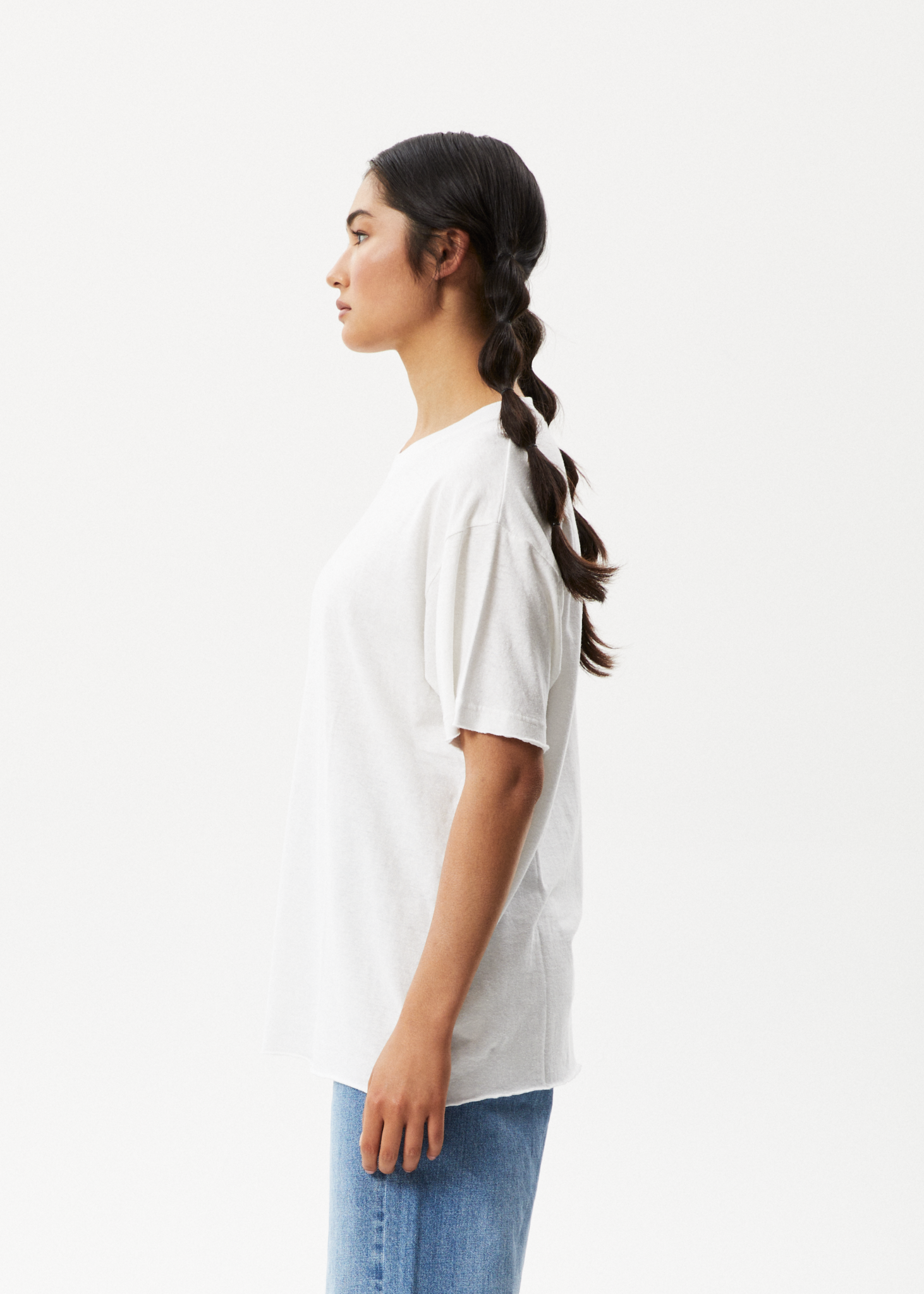 Afends Womens Slay - Hemp Oversized T-Shirt - White 