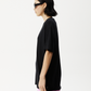Afends Womens Sun Dancer Slay - Oversized T-Shirt - Black 