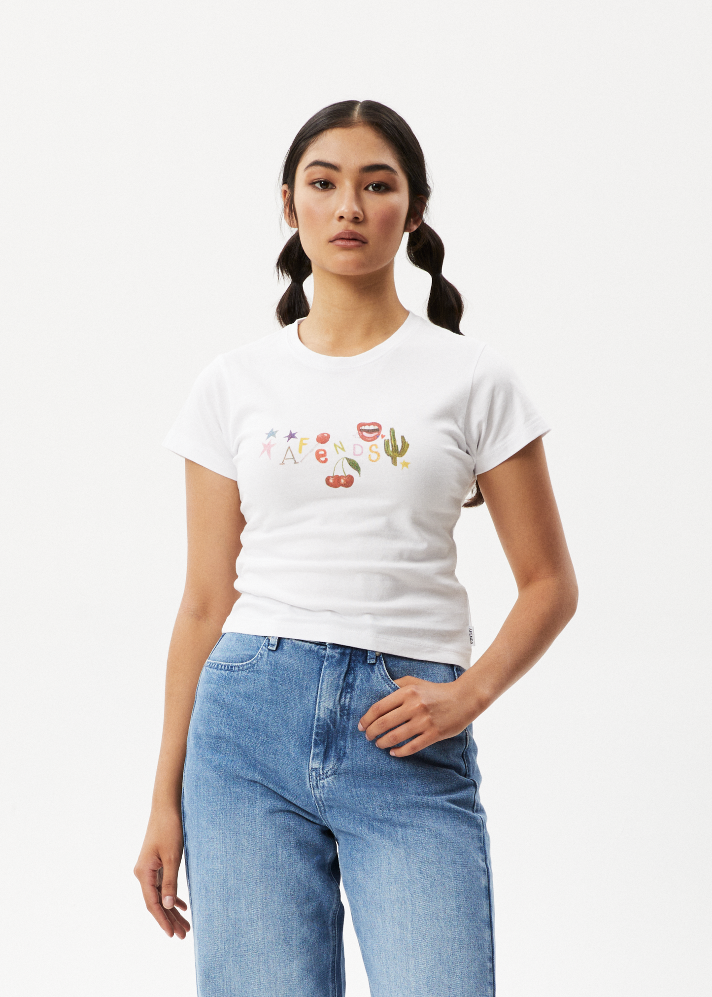 Afends Womens Sweet State - Baby T-Shirt - White 