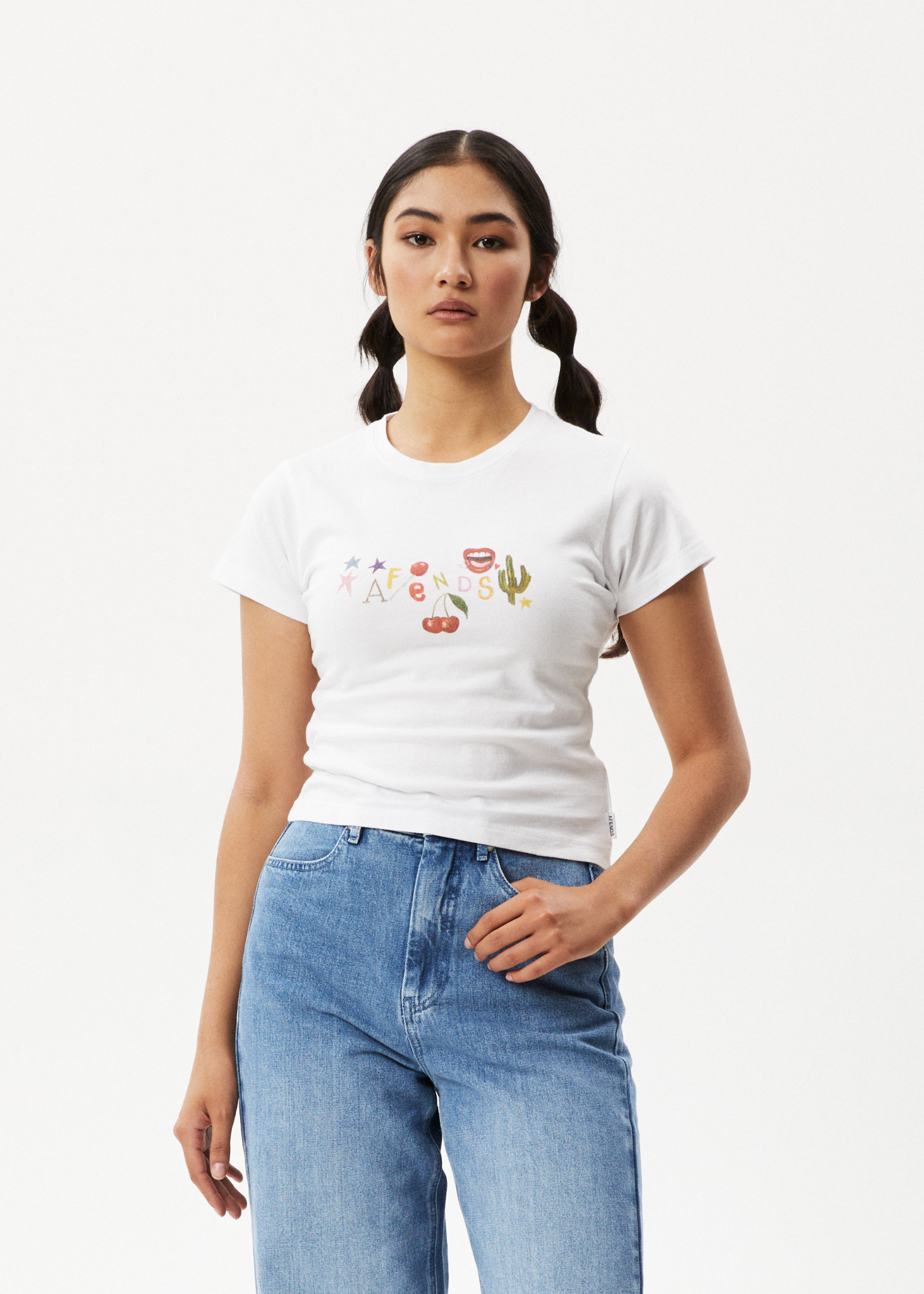 Afends Womens Sweet State - Baby T-Shirt - White 