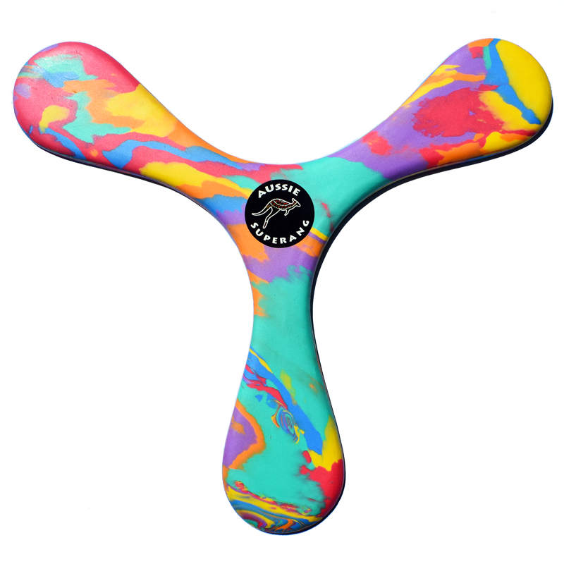 Aussie Superang multicoloured outdoor boomerang