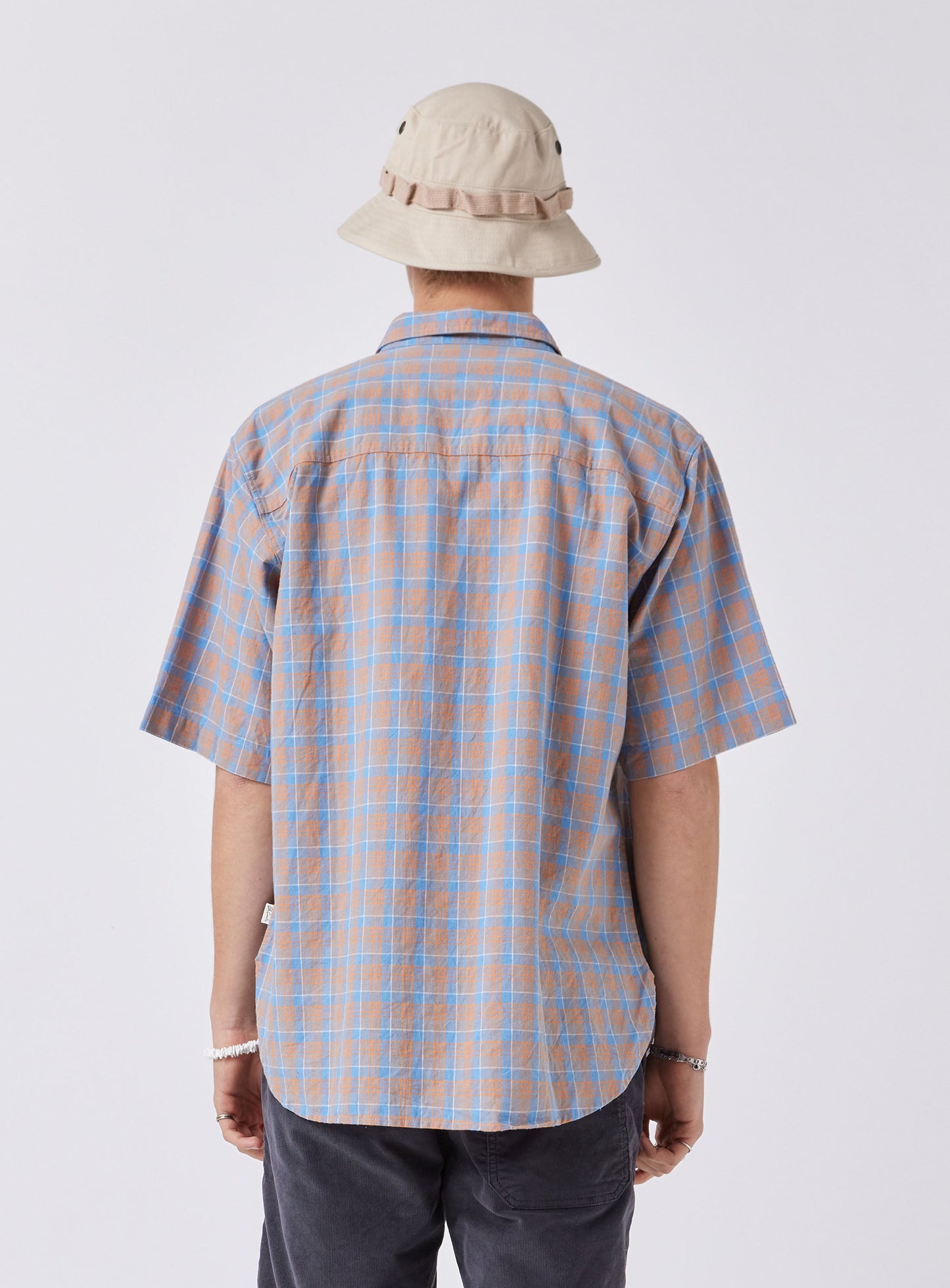 Homie Shirt Sky Linen Plaid