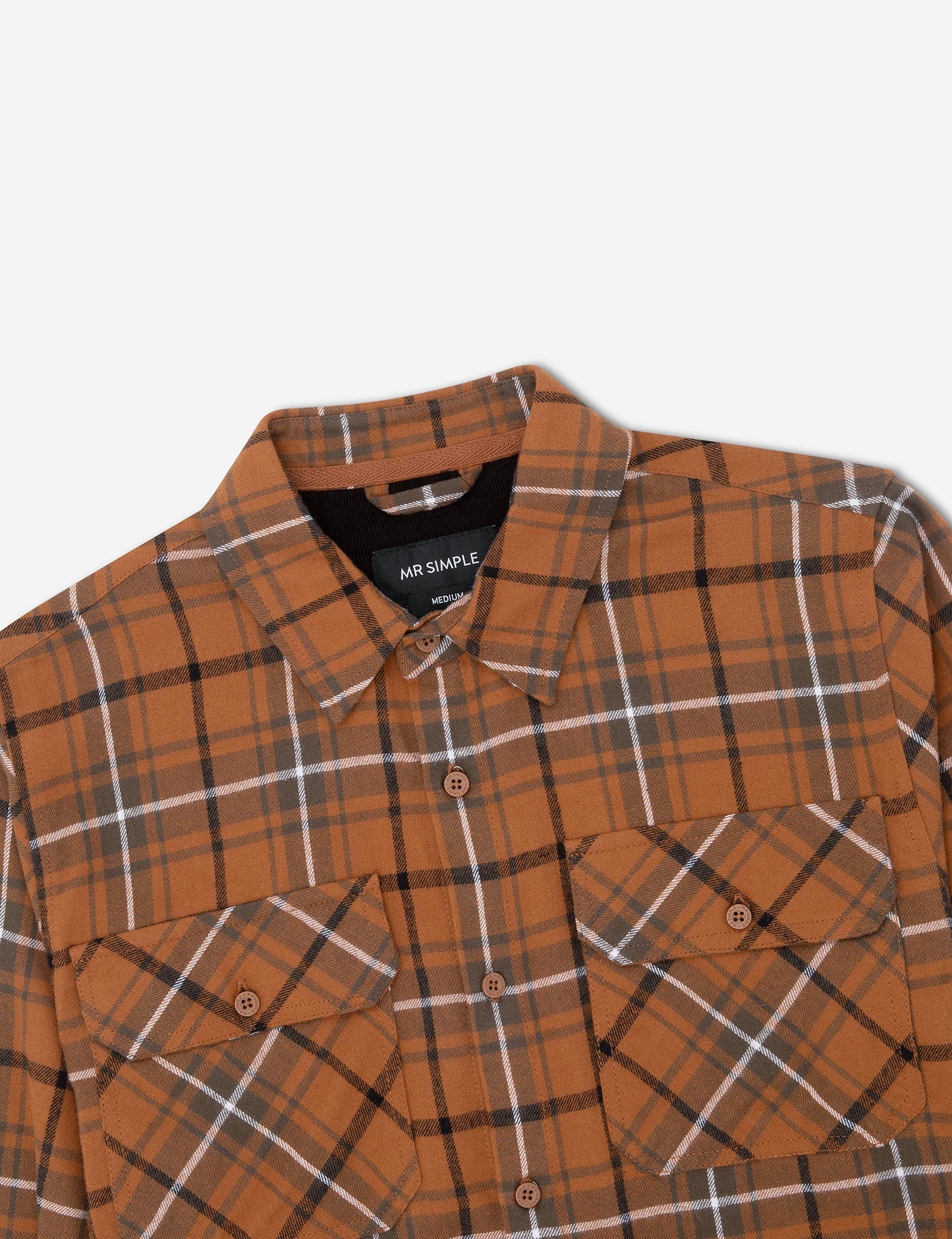 Flannel Long Sleeve Shirt - Terracotta Check