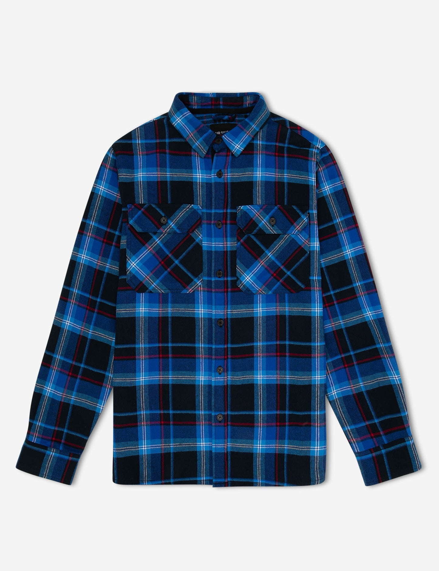 Flannel Long Sleeve Shirt - Navy Check