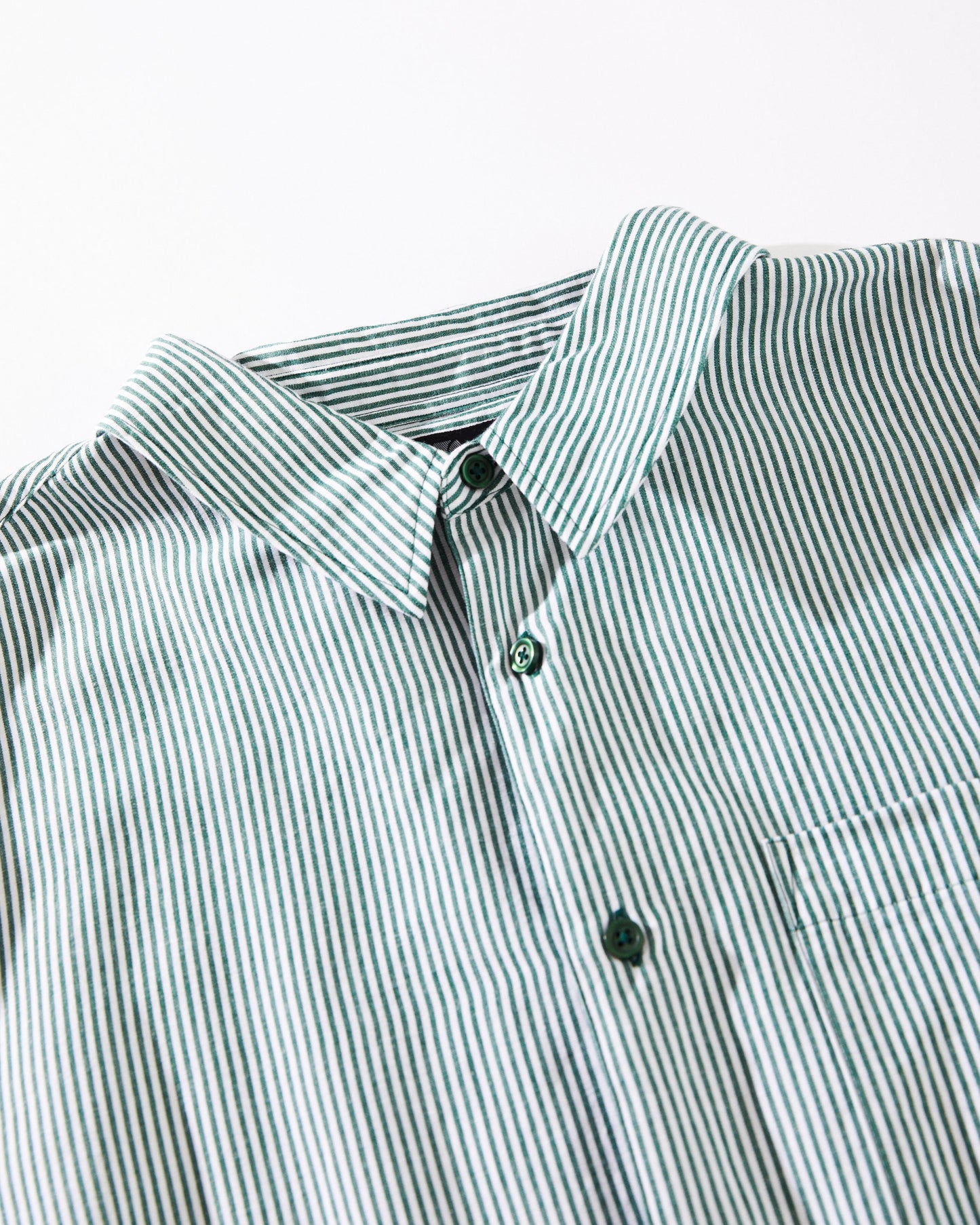 Afends Mens Intergalactic - Short Sleeve Shirt - Emerald Stripe 