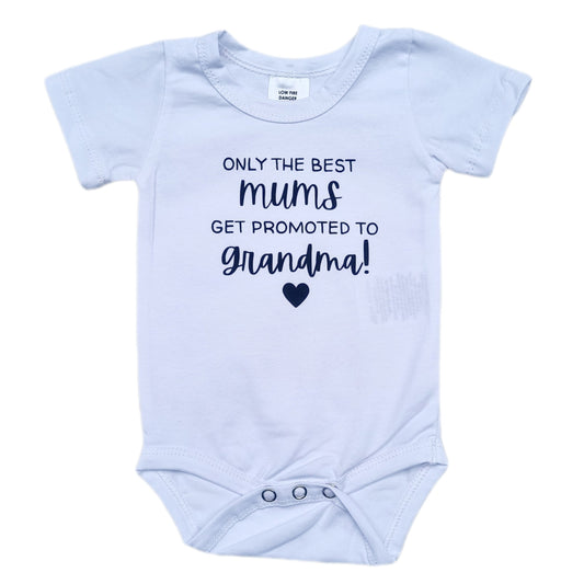 Promoted To Grandma - Pregnancy Announcement Baby Onesie