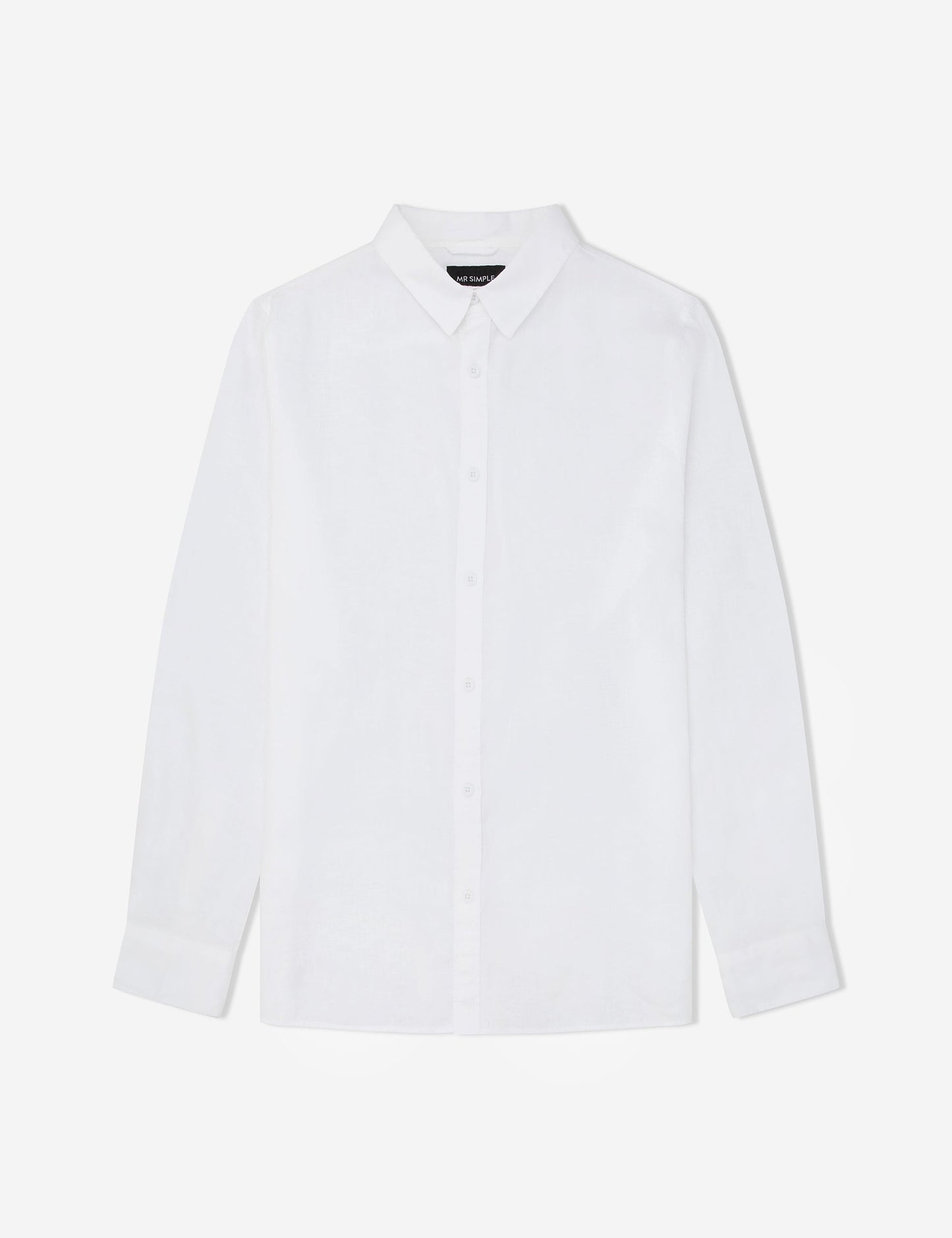 Linen Long Sleeve Shirt - White