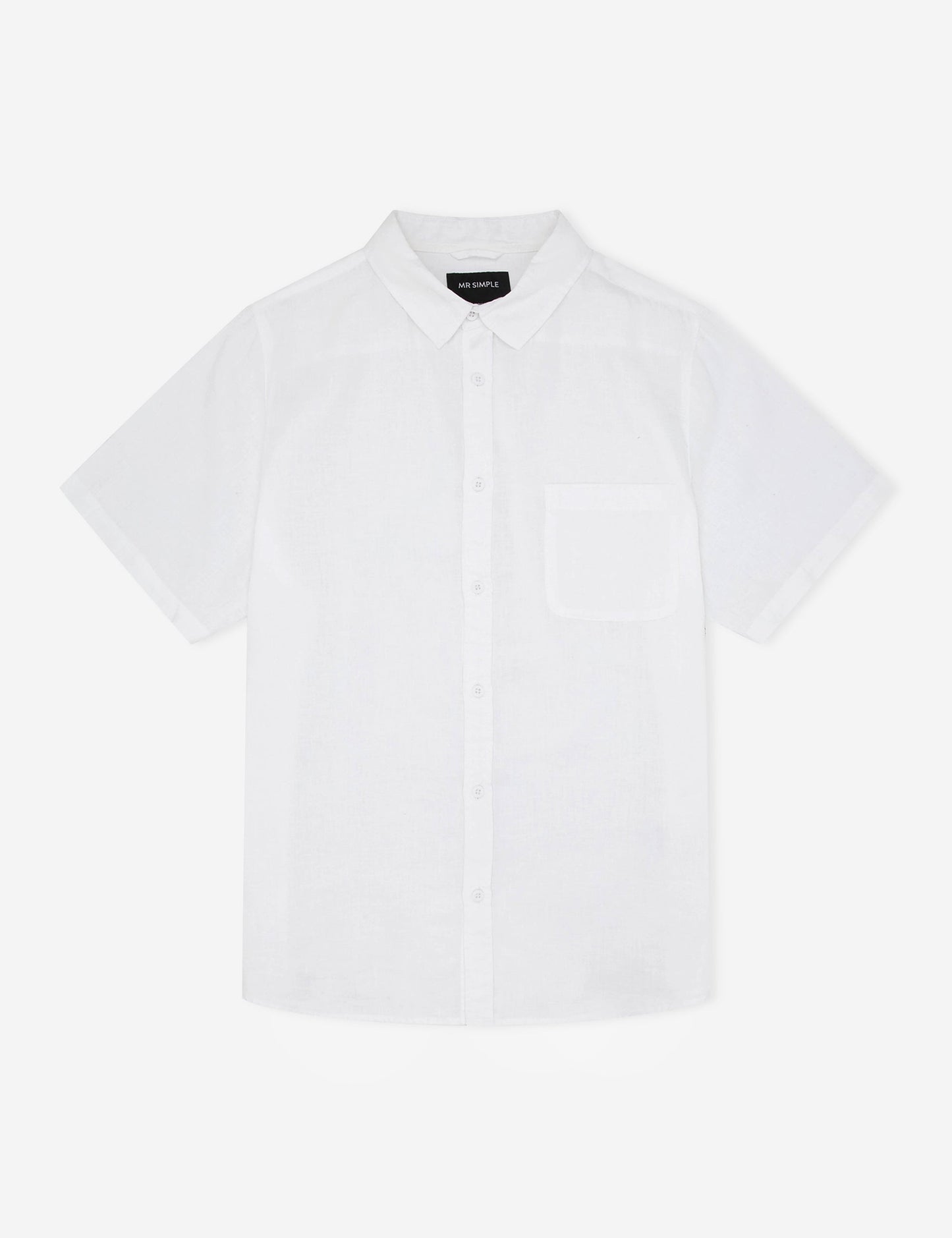 Linen Short Sleeve Shirt - White