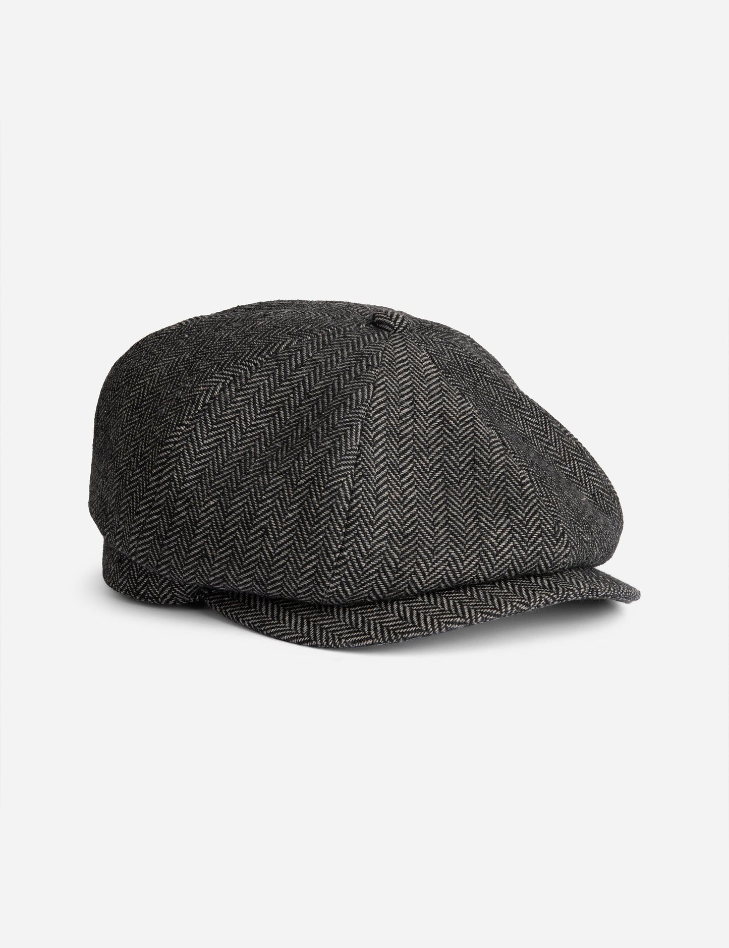 Shelby Newsboy Cap - Black Tweed